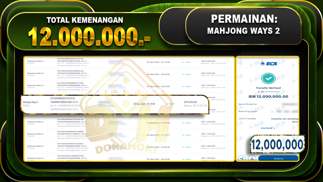 Mahjong Ways 2 Rp.12.000.000