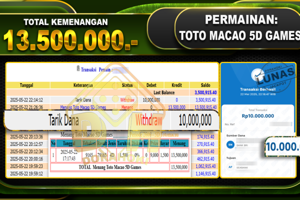 TOTO MACAO 5D GAMES