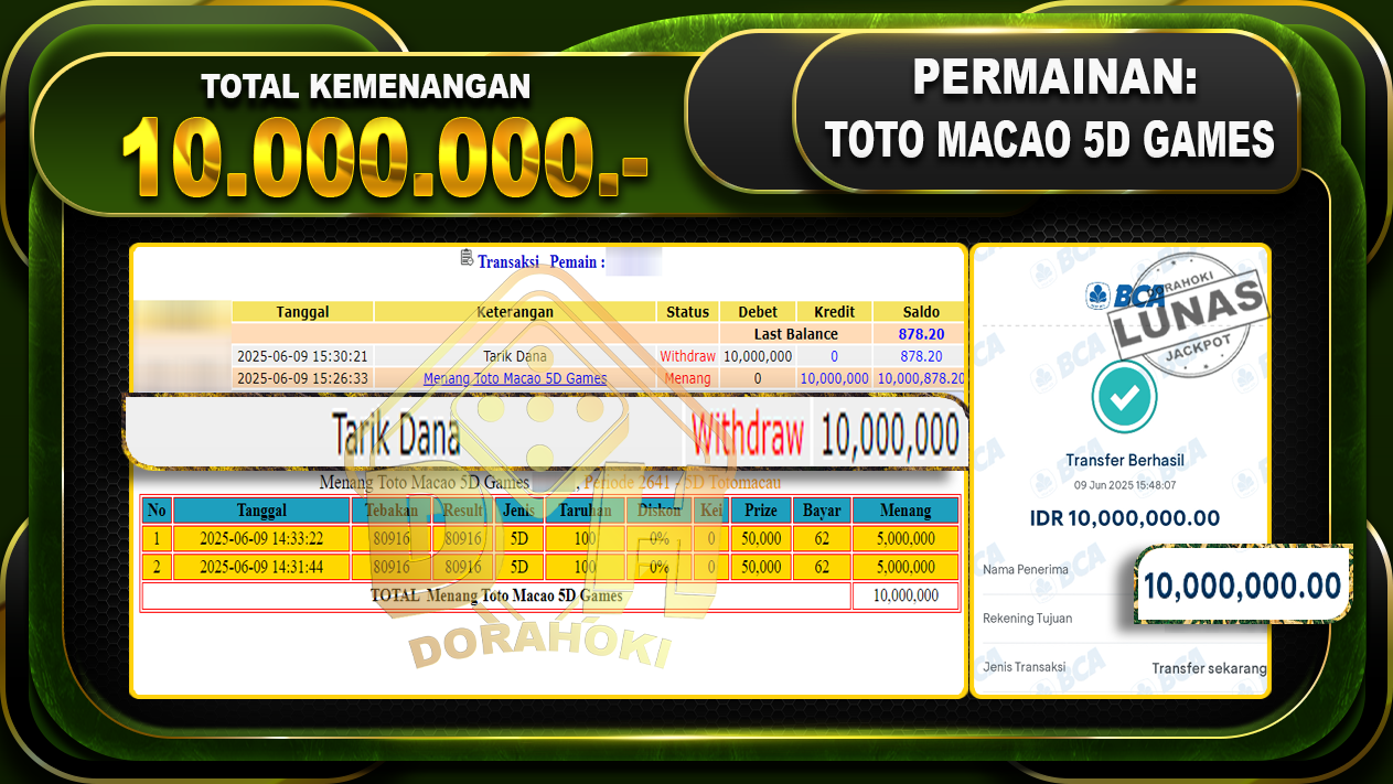 TOTO MACAO 5D GAMES