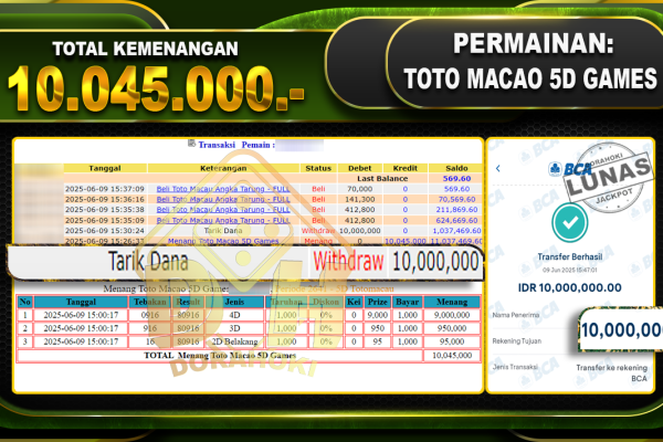 TOTO MACAO 5D GAMES